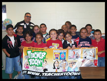 Ramirez with students.